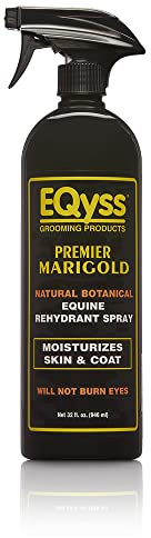 EQyss Premier Marigold Equine Coat Conditioning Spray - Moisturize Horse's Skin & Coat, Add Shine, Detangle, Repel Dirt & Dust, Silicone-Free (32 oz)