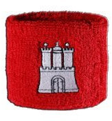 Flaggenfritze® Schweißband Deutschland Hamburg, 2er Set