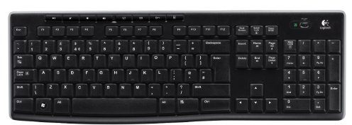 Logitech K270 Teclado Inalámbrico a 2,4 GHz para Windows, Disposición QWERTY US Internacional - Negro