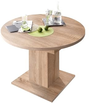 möbelando Esszimmertisch Tisch Esstisch Küchentisch Speisentisch Holztisch Judd II Eiche sägerau