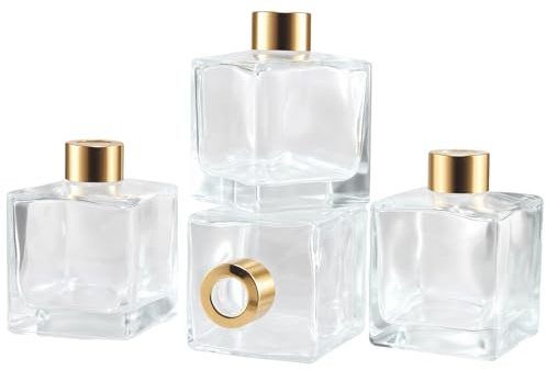 Glass Diffuser Bottles Set of 4 Fragrance Accessories 100ML