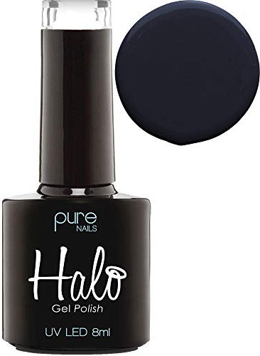 Halo Gel Polish 8ml - Navy. UV/LED Gel Nail Polish, Long Lasting & Easy To Apply. Nail Art Colours For Manicure & Pedicure. Gel Polish For Professional & Home Use.