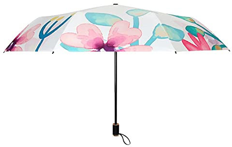 DJMJHG Fashion Flower Pattern Rainy Folding Anti-uv Rainproof Umbrellas For Women Parasol Sun Protection Umbrella