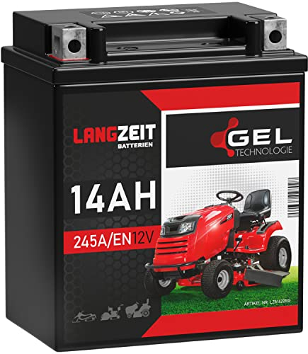 Langzeit Rasentraktor Batterie 12V 14Ah GEL Batterie 592 90 25-01 Starterbatterie Aufsitzmäher ersetzt HTX16 108613N