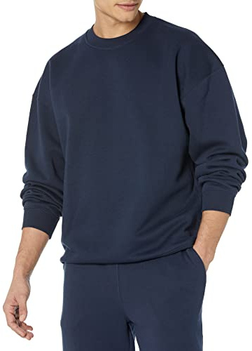 Amazon Essentials överdimensionerad tröja med rund hals för män (finns i stora och långa), marinblå, XX-Large