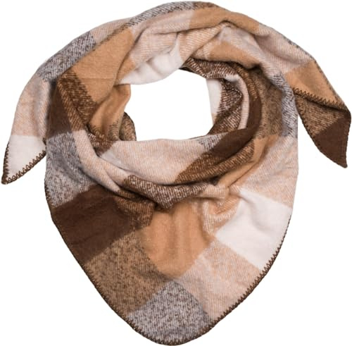 styleBREAKER Damen XXL Web Dreieckstuch Karo | 216x94 cm riesiges Format für flexible Stylings (Schultertuch, Cape oder Halstuch), wärmendes Gewebe für den Winter.