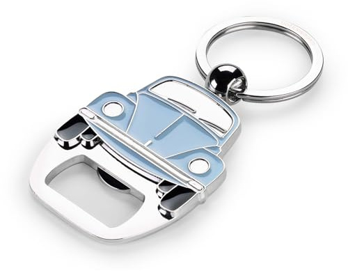 Volkswagen 1K6087010A Keyring Beetle Bottle Opener Keyring, blue, standard size, Retro