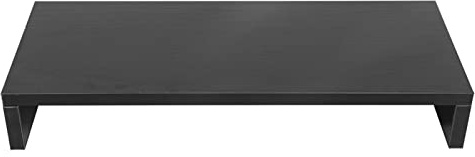 Ejoyous Supporto Rialzato per Monitor in Legno, Scaffale Organizer da Tavolo Salvaspazio, Multifunzione per PC Laptop Stampante Notebook LCD LED, Nero