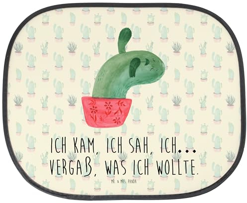 Mr. & Mrs. Panda Auto Sonnenschutz Kaktus Mama - Geschenk, Kakteen, Ärger, Auto Sonnenblende, Autosonnenschutz, Büro, Sonnenschutz Auto