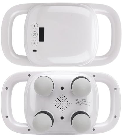 Handmassagegerät für Tiefes Gewebe, 4-Kopf-Percussion-Massagepistole mit AI-Smart-Chip, 5 Gänge, 2 Modi, 2000-mAh, Leises Design, für Rücken, Schulter, Arm, Bein (WHITE)
