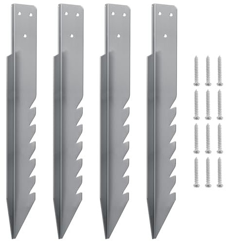 Mordx 4 Stück Bodenanker für Schaukel，Anker Outdoor Schaukel Gartenanker，Schaukelbefestigungen，Verschleißfest, Verzinkt, Winddicht, Regenfest, Schwingfest-420mm