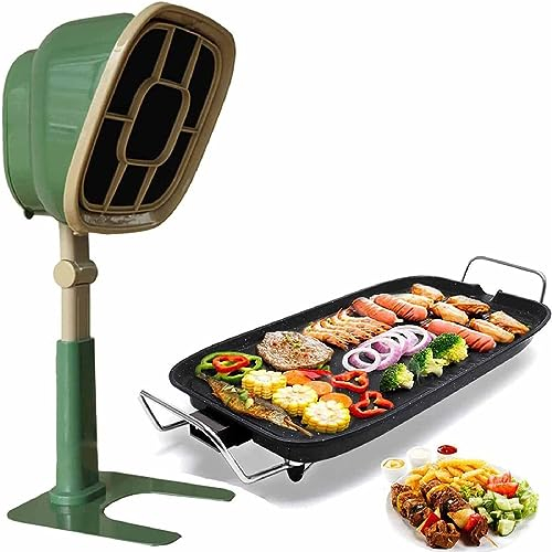 XNXYSMKJ Mini Range Hood, Barbecue Hot Pot Tabletop Range Hood, 6 Levels Of Height Adjustment, for Camping Barbecue Family Kitchen