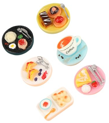 HONMEET 6stücke Teiliges Miniatur Lebensmittelmodelle Für Puppenhäuser Küchendekoration Als Zubehör Für Spielzeug Und Foto-Requisiten