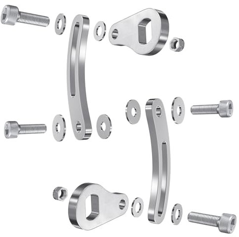 E Bike Torque Arm Set, Heavy Duty Universal, M14, Electric Bicycle E Bike Rear Axle, 6mm Thick, Made from Stainless Steel, Suit 1000W 2000W 3000W Motors.