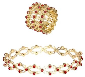 HEVIBK Anillo Anti-Ansiedad para Mujeres, Aliviar el Estrés CZ Ajustable Pulsera Plegable Retráctil Elástica de Zircón (B)