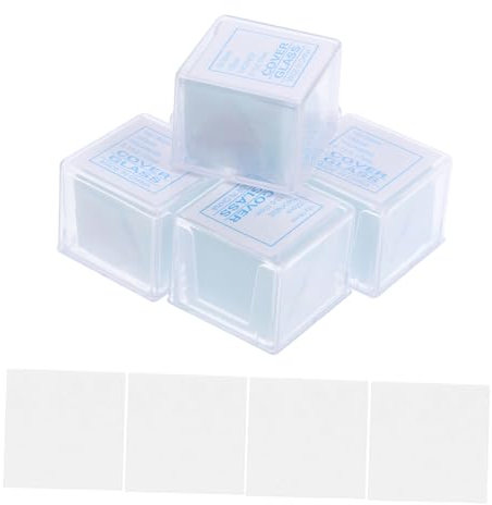 OSOLADY 500 Stück Mikroskop Objektträger Glas 20x20mm Klare Deckgläser Für Labor Biologie Forschung