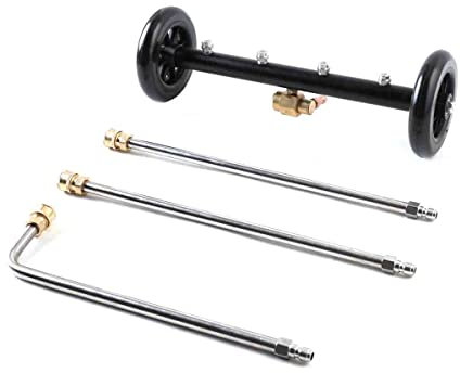 Hochdruckreiniger Unterbodenreiniger, 2 In 1 Wasserbesen Mit 4 Nozzles, Hausgarten Auto Wasserwäsche Pressure Washer 1/4 Schnellstecker - Maximaler Arbeitsdruck 4000 PSI