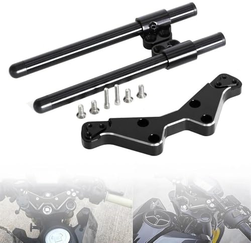 Grom Adjustable Handlebar Risers Clip-On Kit Sport Compatible With CT125 TRAIL 125 2021-2024 MSX 125 Grom125 2013-2025 Motorbike CNC Handle Bar Mount Adapter(Black)