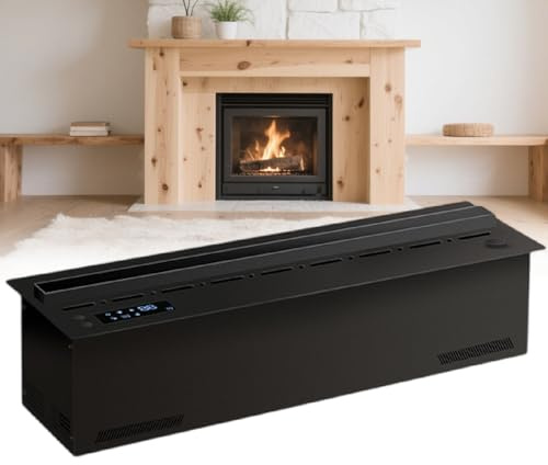 Sushangmao Chimenea Eléctrica De Vapor De Agua Empotrada 3D con 9 Colores De Llama Dinámicos Y Drenaje con Un Solo Botón 8 Horas De Uso Continuo. Acero Inoxidable Diseño Empotrado 120cm/47.24in