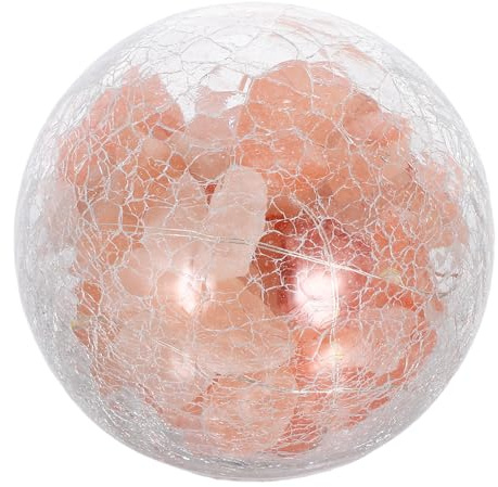 Alipis Veilleuse Cristal de Sel de L'Himalaya 45V Lumière Chaude Naturelle Lampe de Nuit Décorative pour Chambre à Coucher Lampe de Sel Cristal Éclairage de Table sans Piles