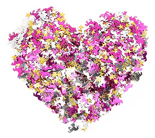 Baxnore Coriandoli glitter sfusi Forme di animali carini Coriandoli colorati di fata bling per decorazioni per feste Spargi da tavolo 60g Materiale PVC sicuro
