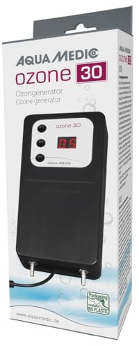 Aqua Medic Ozone Generator 30 mg/h for Aquarium – Adjustable Low Voltage 12V Ozone Unit for Freshwater & Marine Tanks – Improves Water Clarity, Redox & Protein Skimmer Performance – Up to 800L