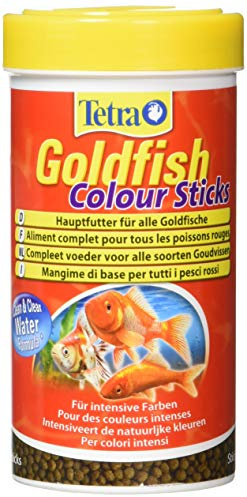 Tetra Goldfish Colour Sticks - Bastoncini di cibo per pesci rossi per sviluppare i loro colori naturali, lattina da 250 ml