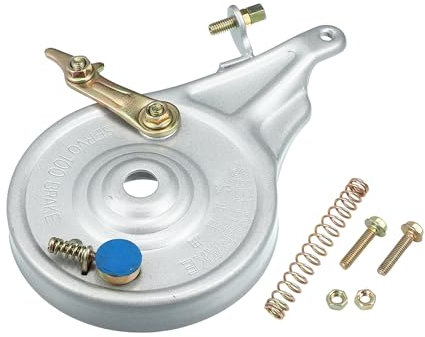 sourcing map Hinterrad Brems Trommel Massiv Metall für Elektro Roller Fahrrad Silberton 17cm DE de