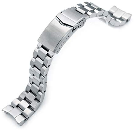 MiLTAT - Bracciale da 22 mm per Seiko Samurai Srpb51, Hexad 316L SS, chiusura a V