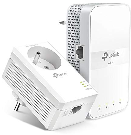 TP-Link CPL WiFi AC 1200 Mbps + CPL 1000 Mbps avec Port Ethernet Gigabit et Prise Intégrée, Boitier CPL WiFi Kit de 2 - Solution idéale pour profiter du service Multi-TV à la maison TL-WPA7617 KIT(FR)