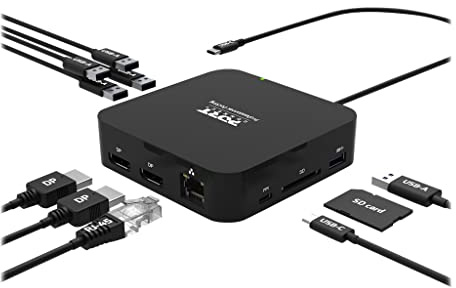 Port Connect Type-C 2 x 4k display docking station da viaggio. supporta PXE Boot, distribuzione dell'alimentazione da 85 w e consente il collegamento di fino a 10 diverse periferiche.