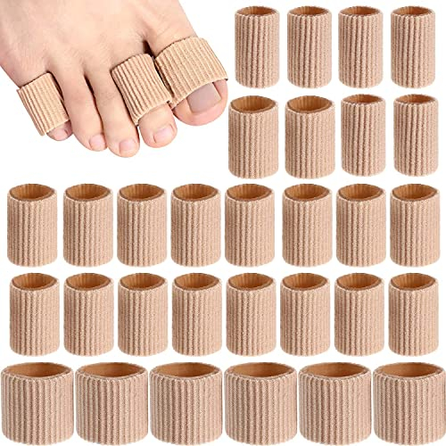 JOOTUEPO 30 Stück Zehenschutz und Fingerschutz, Silikon Zehen Kissen Tube Ärmel Weiche Gel Mais Pad zur Polsterung der Zehenblende, Hühneraugen, Hornhaut(Gemischte Größe)