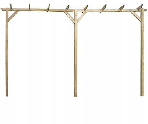 Ksodgun Gartenpergola Pergola Garten Pavillon Spalier Holz Pergola Terrassenüberdachung 400x40x205 cm Holz