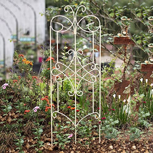Gartenzaun Rankgitter Rankhilfe Garten Gartenzäune Metall Vintage Zaun Gartenstecker Rasenkanten Beetzaun Pflanzenstützen wetterfestes Rankgitter für Gartendeko Deko Kletterpflanzen,Rosen,Reben