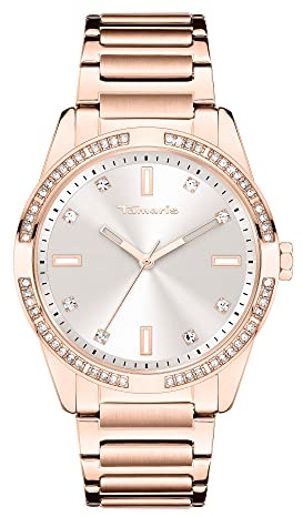 Tamaris Damen analog Quarz Uhr mit Edelstahl Armband