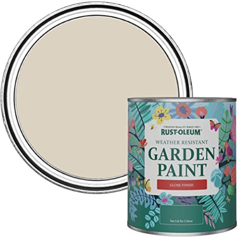 Rust-Oleum Beige Mould-Resistant Garden Paint In Gloss Finish - Hessian 750ml Fence Paint, Shed Paint Fence Paint, Shed Paint