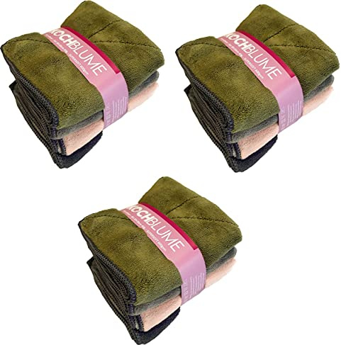 Kochblume Microfasertuch Farbmix Set 4-8-12er Set | Microfasertuch Putztuch 30 x 30cm | Aufnahmefähigeit bis 300 ml | Extra saugfähige Fasern | Farbmix: Anthrazit-Taupe-Olive-Altrosa