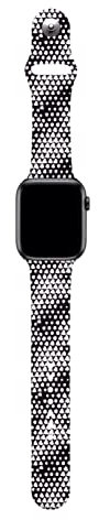 Ted Baker Black & White Silicone Strap for Apple Watch® (Model: BKS42S213B0), Black/White, Modern