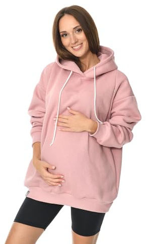 MijaCulture mammamode oversize 2-i-1 amningströja och mammatröja, amningströja, Naomi M016, ROSA, XXL