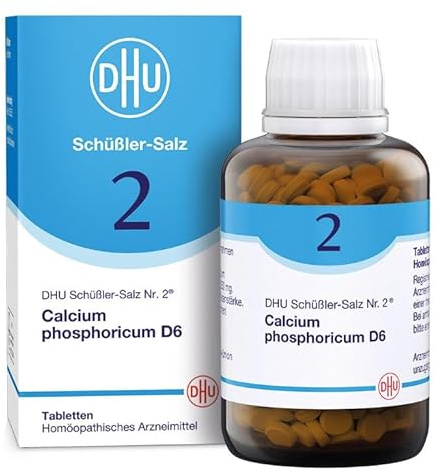 DHU Schüßler-Salz Nr. 2 Calcium phosphoricum D6, 900 St. Tabletten | Das Mineralsalz der Knochen und Zähne – das Original – umweltfreundlich im Arzneiglas