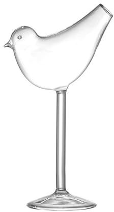 LEMCC 120ml/4oz Cocktail Glass Set of 2, Bird Cocktail Glasses, Bird Shaped Martini Goblet Glass, Clear Wine Glasses, Fancy Glasses Drinking, Couple Glass Glassware for Party Wedding Home Bar Club