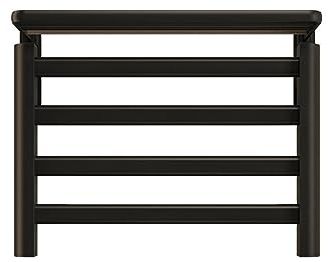 JUVELIO Electric Heated Towel Rail, 4 Bars Radiator Towel Rail 80W Aluminium Towel Warmer Black Electric Towel Radiator Wall Mounted