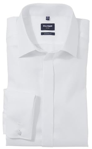 OLYMP Luxor modern fit Gala Hemd Langarm Twill weiß