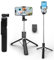 Selfie Stick, 130cm Phone Tripod, 4 in 1 Selfie Stick Tripod, Extendable and Portable with Detachable Wireless Remote & Stable Stand, Compatible with iPhone/Galaxy/Huawei etc.