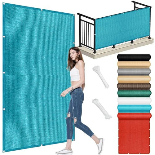 Voile D'Ombrage Carré Respirant 30 x 650 cm UV Protection 98% Couvert Végétal Toile Pergola Résistant Aux Déchirures pour Extérieur, Jardin, Terrasse, Balcon, Bleu Ciel