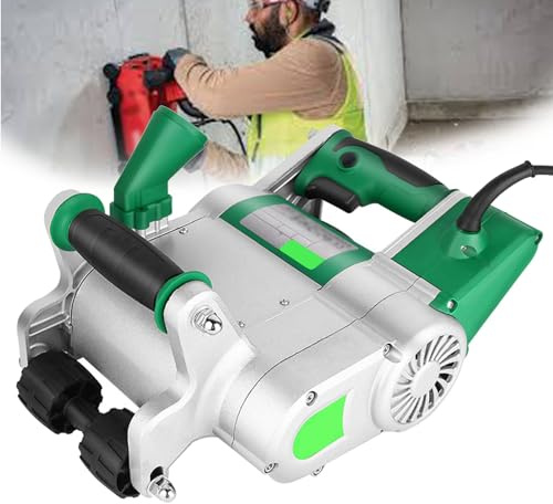 星姿 Chaser eléctrico de pared de 1100 W, máquina de corte de pared de hormigón manual, profundidad de ranurado de 20 a 30 mm, diseño colgante con caja de transporte, ancho ajustable, para piedra