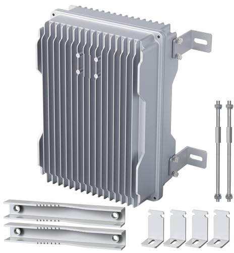 CHENGPI Outdoor Electric Cabinet Chassis Box - IP68 Waterproof Power Solar Cabinet Cast Aluminium Enclosure - Communication Monitoring Wall Mount Electrical Network Enclosure(12.6 x 9.6 x 5.3)