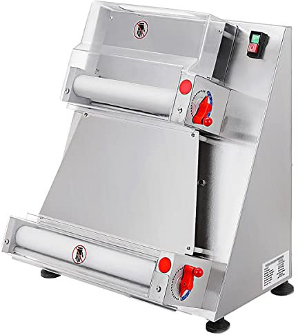 XNXYSMKJ Automatic Pizza Dough Roller Sheeter Machine,370W Dough Sheeter Machine,1-5.5mm Thickness,3-15 inch Pizza,Applicable to Pizza Shops&Food Retail Stores