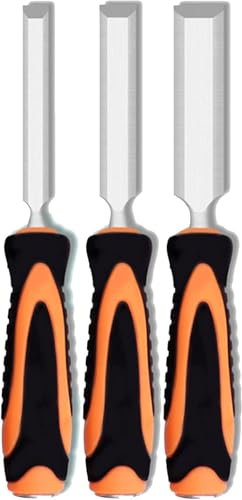 Set di scalpelli for legno da 3 pezzi Scalpelli for legno professionali, set di strumenti for intaglio (sgorbia for apertura esterna 12 mm, 18 mm e 24 mm)