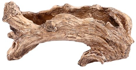 Fdit Macetero Artificial de Madera Flotante, Maceta Suculenta de Resina, Tocón de árbol, Contenedor de Flores para Jardín